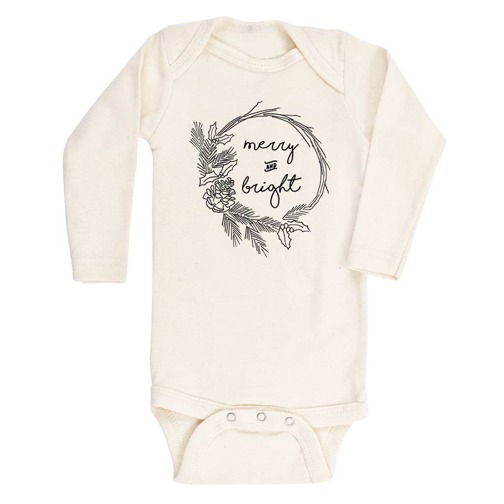 Merry And Bright Organic Long Sleeve Bodysuit