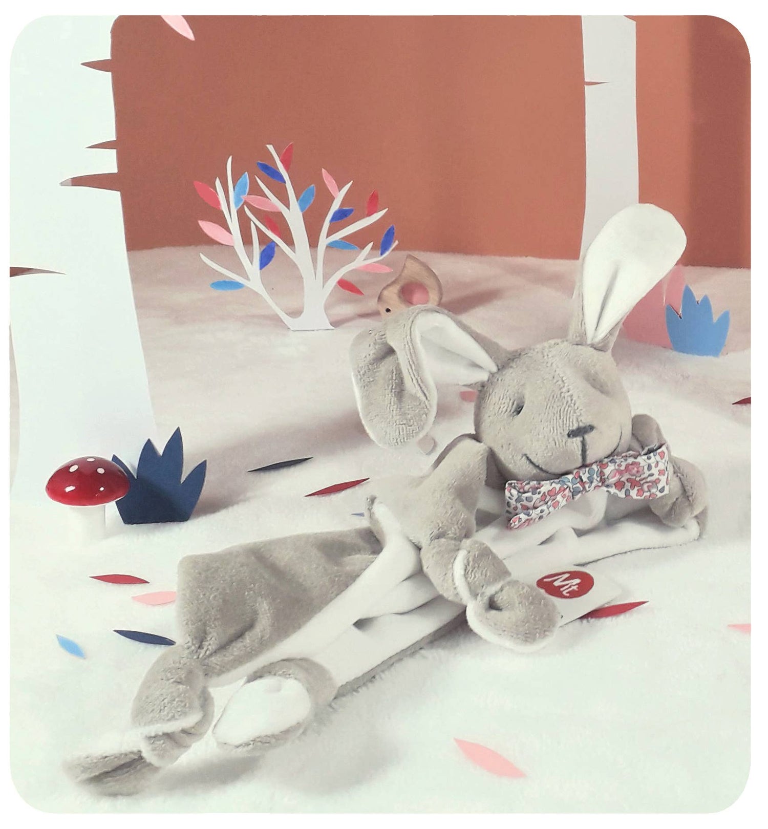 Doudou Lapin de Garenne - Bunny in Gray