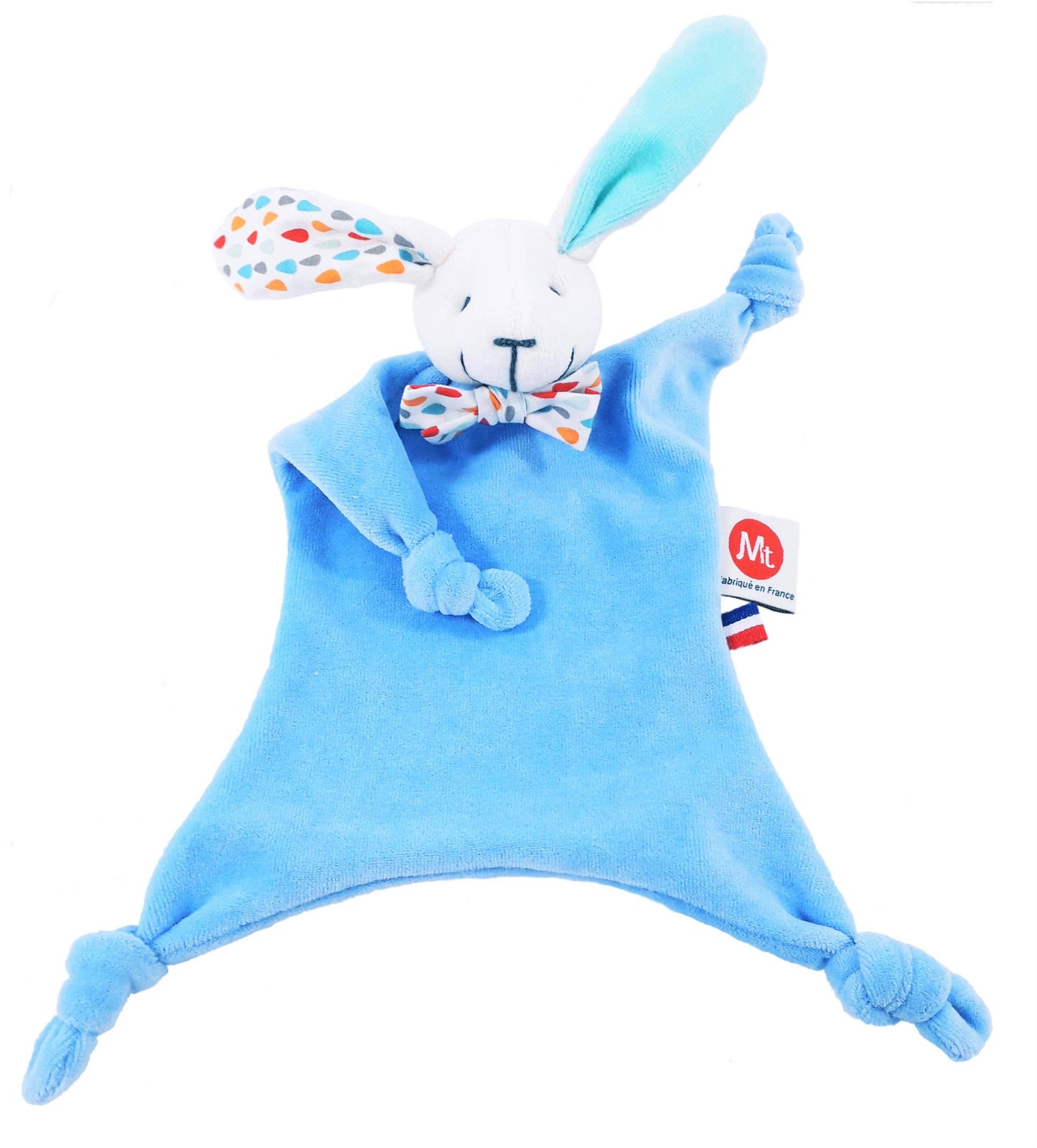 Doudou Lapin Nœud Pap' Bleu/Plumi - Bunny in Blue