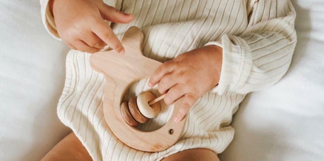 Animal Wooden Rattle Teether Toy