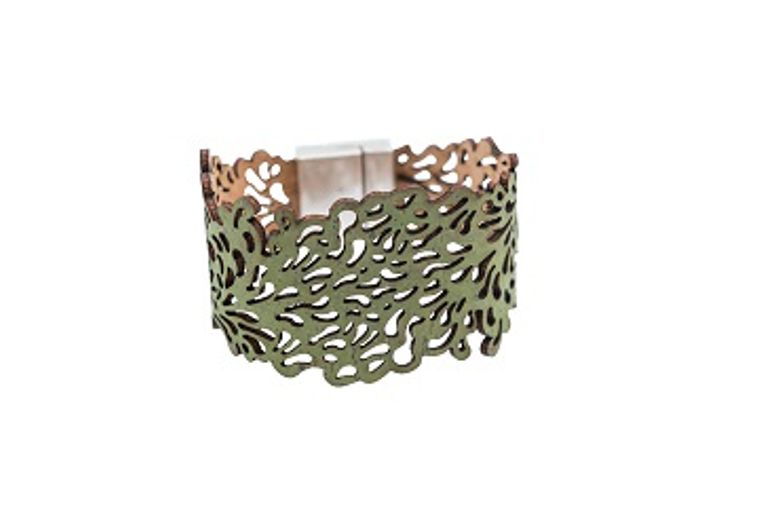 Cork Reversible Bracelet - Sage