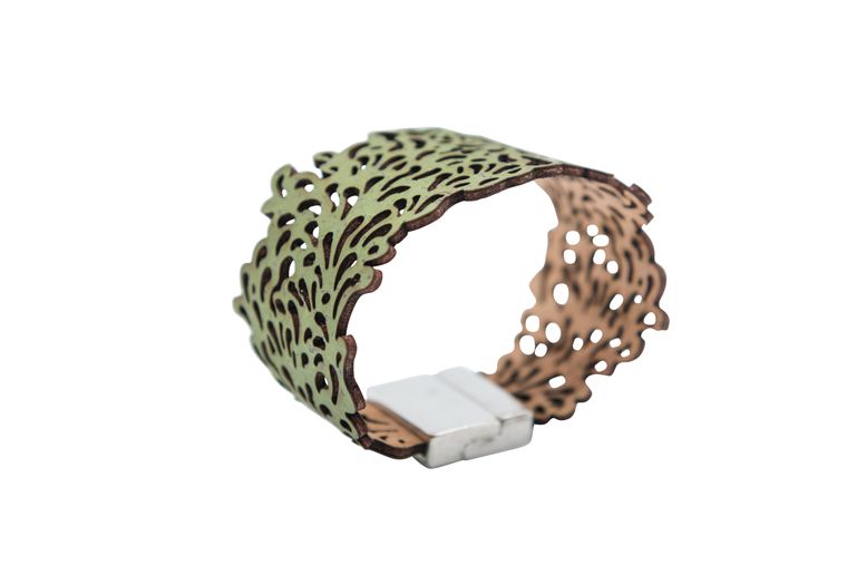Cork Reversible Bracelet - Sage