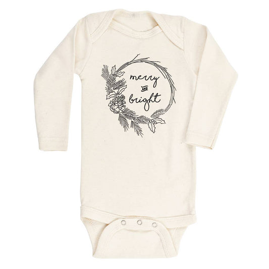 Merry And Bright Organic Long Sleeve Bodysuit