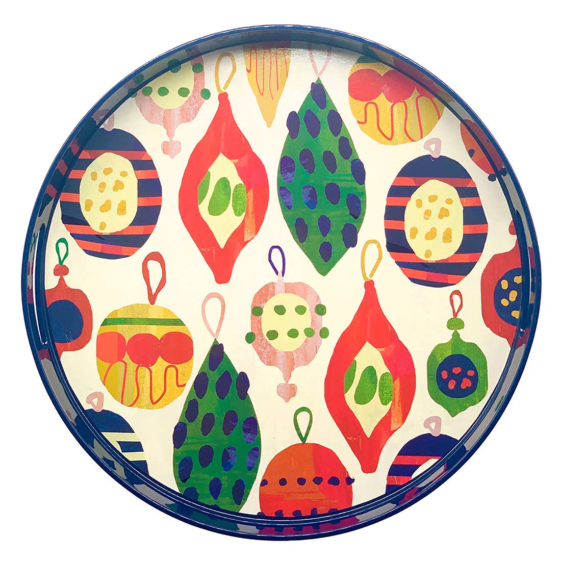 Joyful Ornaments 15" Round Tray