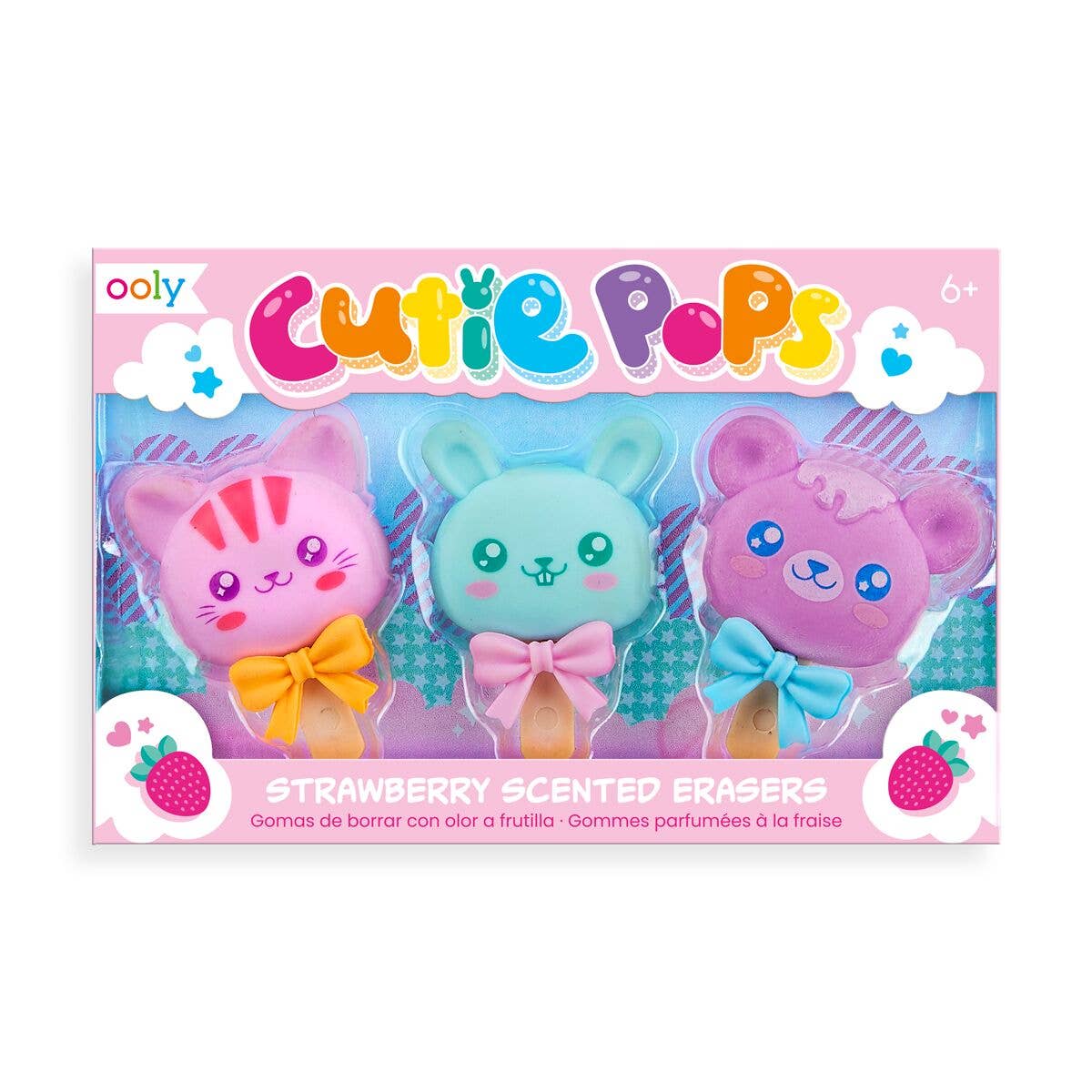 Cutie Pops Scented Erasers - Set of 3