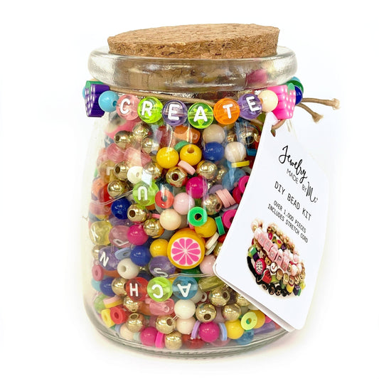Make Your Own Jewelry Colorful Create DIY Bead Jar