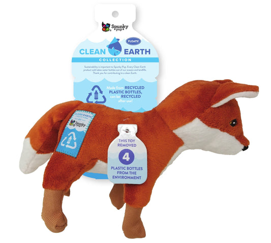 Clean Earth Plush Fox Dog Toy