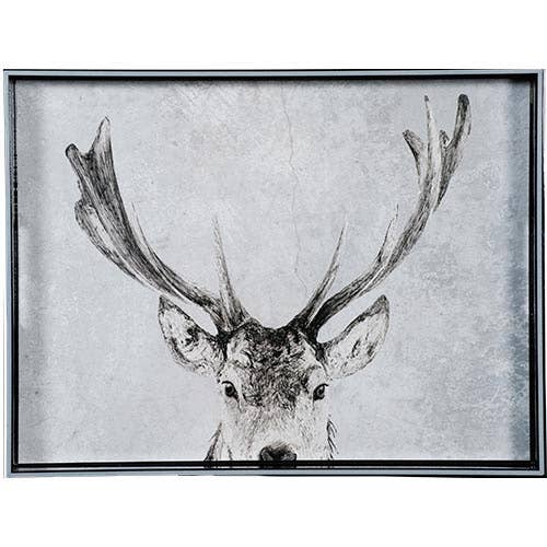 Snowy Deer 15" x 20" Art Tray