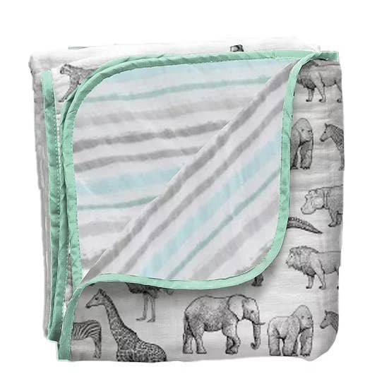 Thick Bamboo Muslin Blanket - Safari