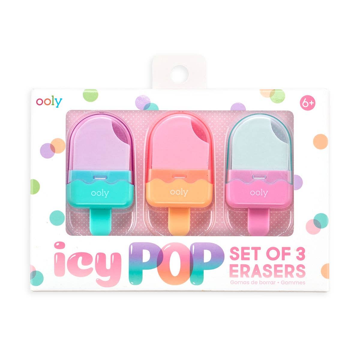 Icy Pop Erasers - Set of 3