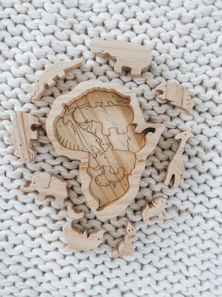 Wooden African Animals Puzzle