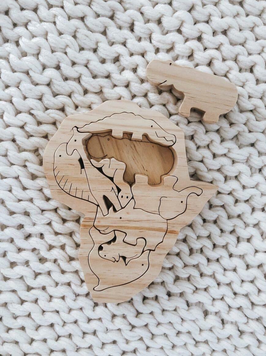 Wooden African Animals Puzzle