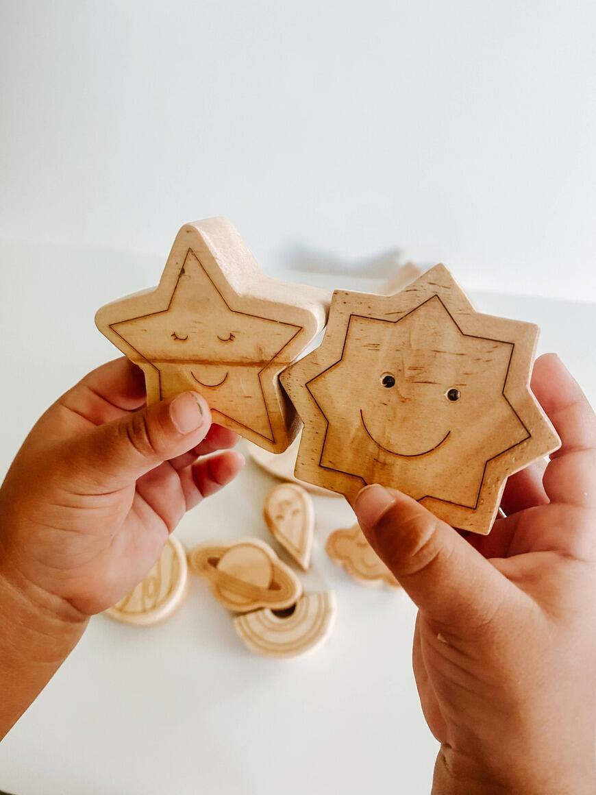 Wooden Space Balance and Stacking Toy