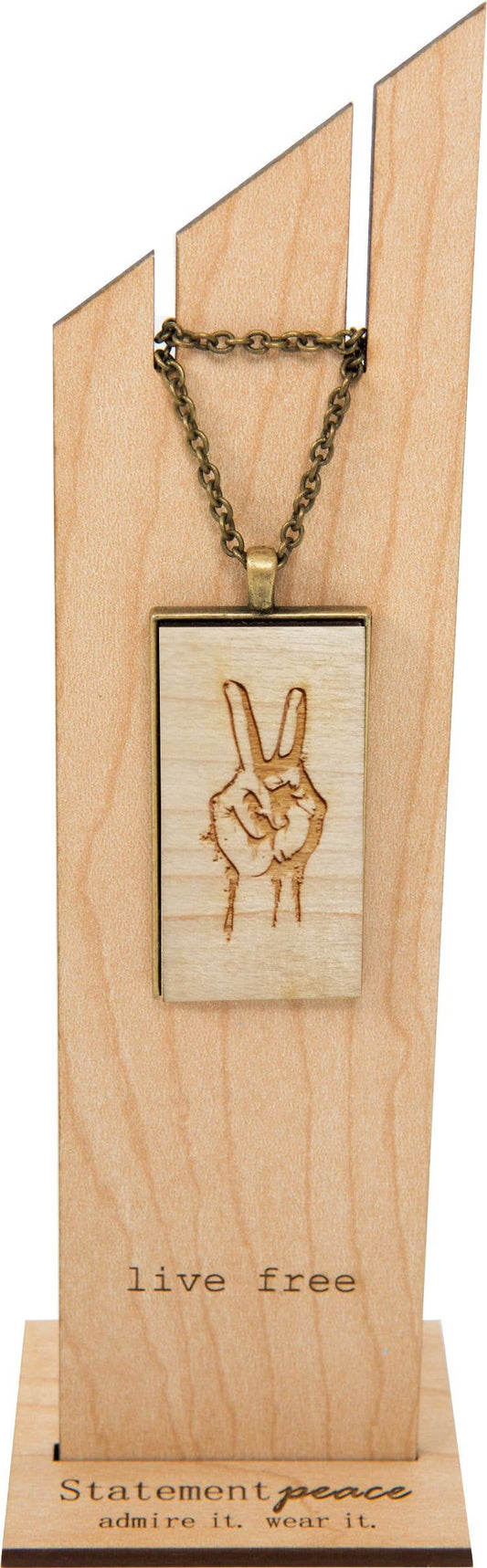 Deuces Wooden Necklace