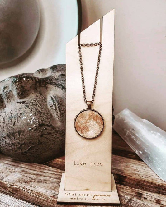 Moon Child Wooden Necklace