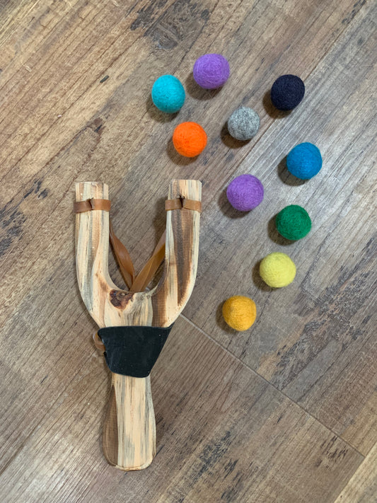 Wooden Slingshot Set