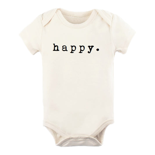 Happy - Organic short sleeved bodysuit