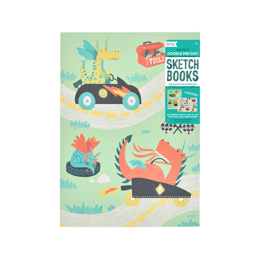Doodle Pad Duo Sketchbook - Dragon Racetracks - Set of 2